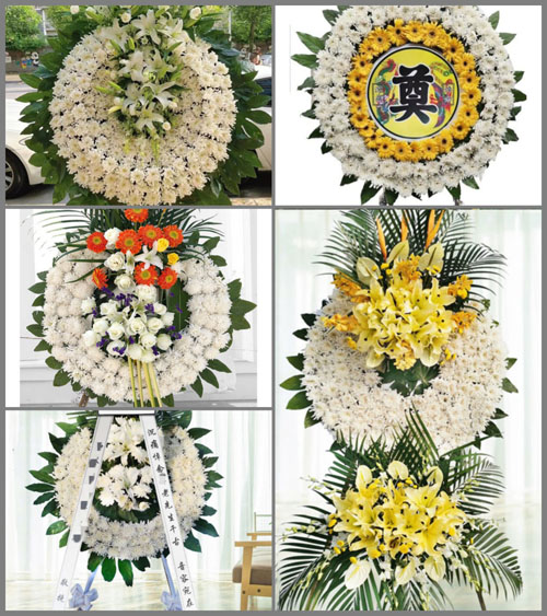 山东青岛平度市凤台街道花圈速递